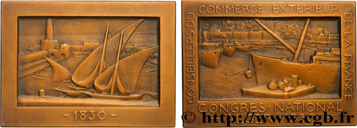 ALGÉRIE - LOUIS PHILIPPE Médaille, Congrès national des conseilles du commerce extérieur de la France SPL