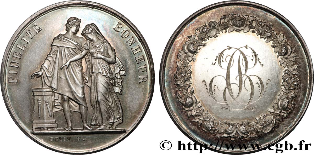 AMOUR ET MARIAGE Médaille de mariage, Fidélité et Bonheur SUP