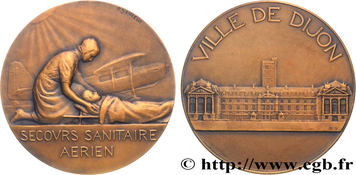 DRITTE FRANZOSISCHE REPUBLIK Médaille, Secours sanitaire aérien VZ