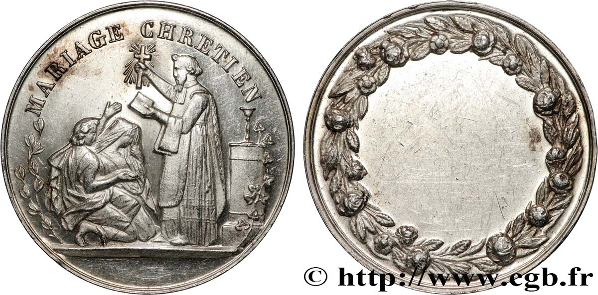 AMOUR ET MARIAGE Médaille, Mariage chrétien SUP/TTB+