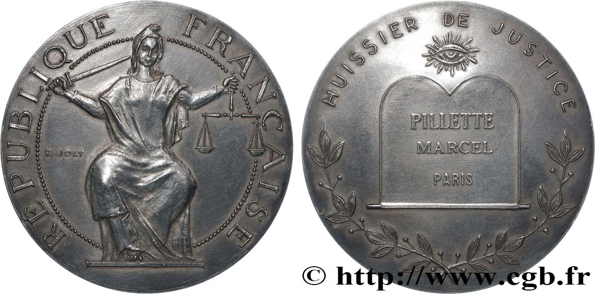 LAW AND LEGAL Médaille, Huissier de justice AU