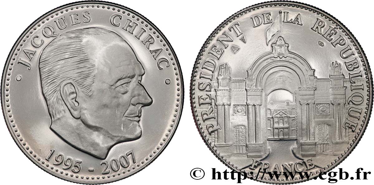 CINQUIÈME RÉPUBLIQUE Médaille, Jacques Chirac, président de la République SPL
