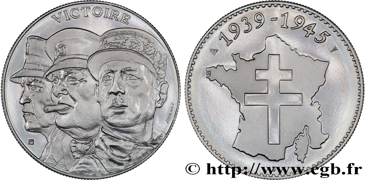 CINQUIÈME RÉPUBLIQUE Médaille, Victoire 1944 SPL