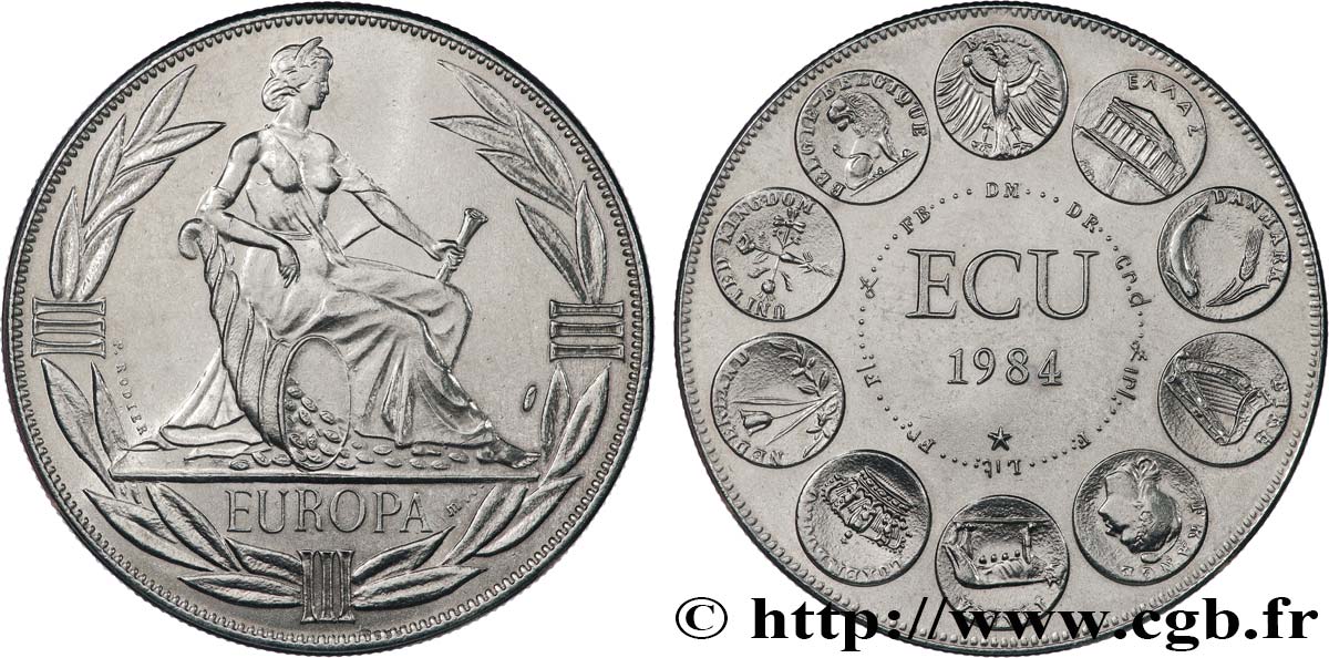 FUNFTE FRANZOSISCHE REPUBLIK ECU Europa VZ