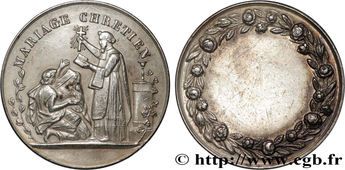 AMOUR ET MARIAGE Médaille, Mariage chrétien BB