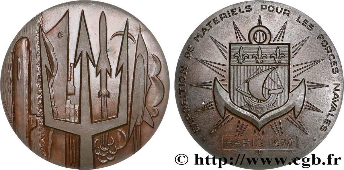 QUINTA REPUBLICA FRANCESA Médaille, Exposition de matériels pour les forces navales MBC+