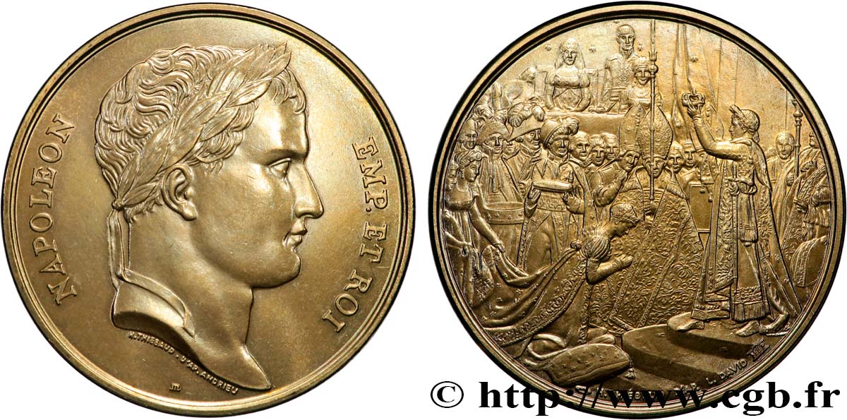 PREMIER EMPIRE Médaille, Sacre de Joséphine, refrappe TTB+