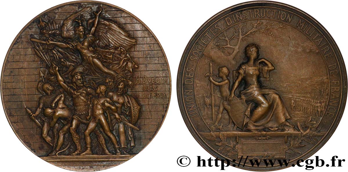 TERZA REPUBBLICA FRANCESE Médaille de récompense, Union des Sociétés d’instruction militaire q.SPL