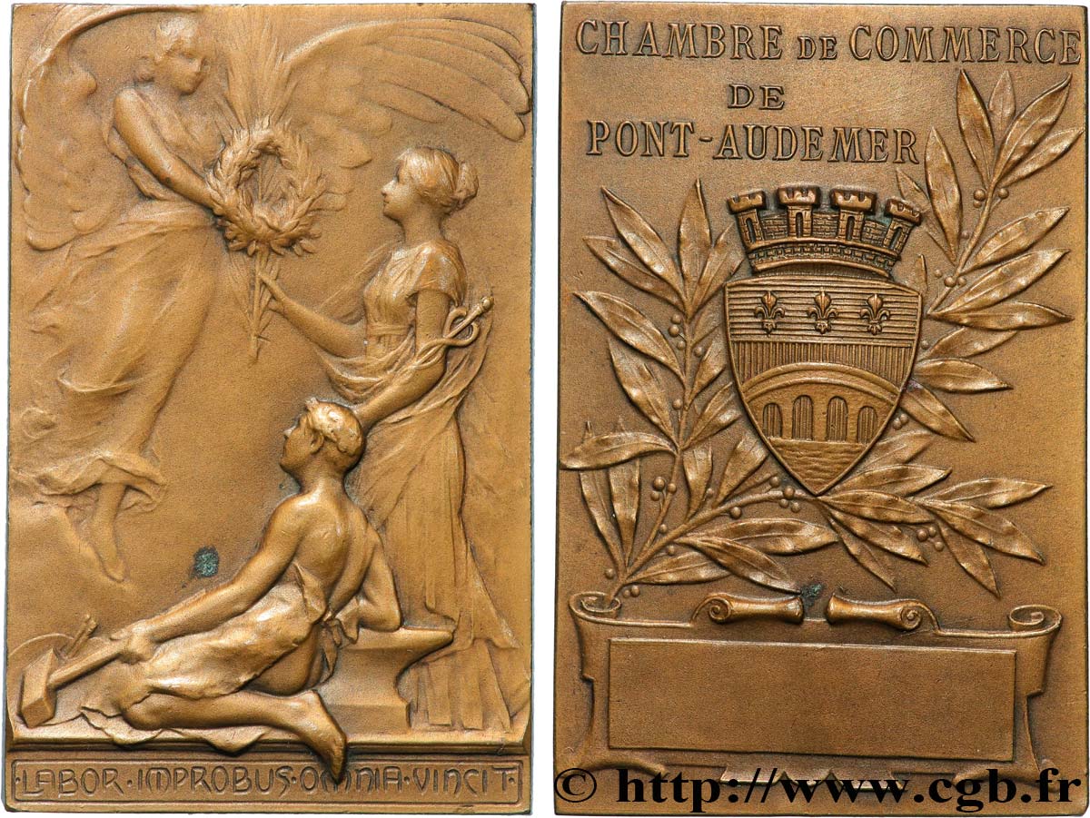 CHAMBERS OF COMMERCE / CHAMBRES DE COMMERCE Médaille, Chambre de commerce de Pont-Audemer AU