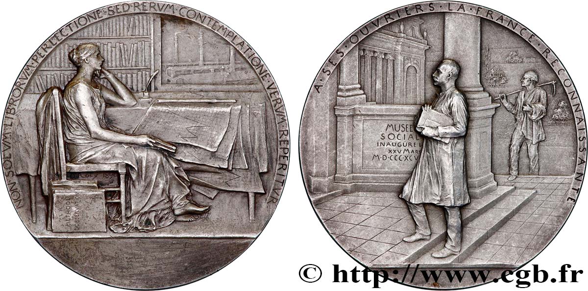 TERZA REPUBBLICA FRANCESE Médaille, Inauguration du musée social q.SPL