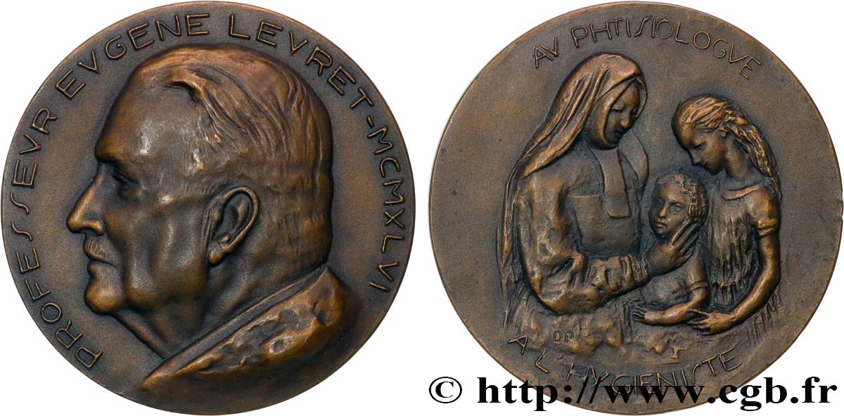 MÉDECINE - SOCIÉTÉS MÉDICALES Médaille, Professeur Eugène Levret VZ