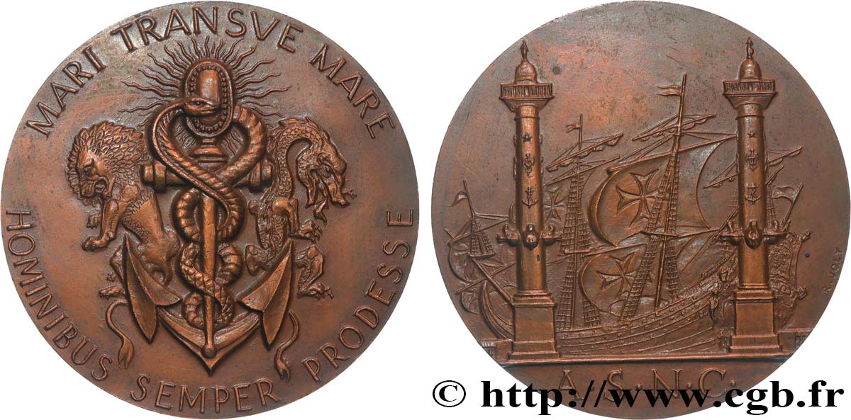 MÉDECINE - SOCIÉTÉS MÉDICALES Médaille, Les anciens de l’École de santé navale et coloniale EBC