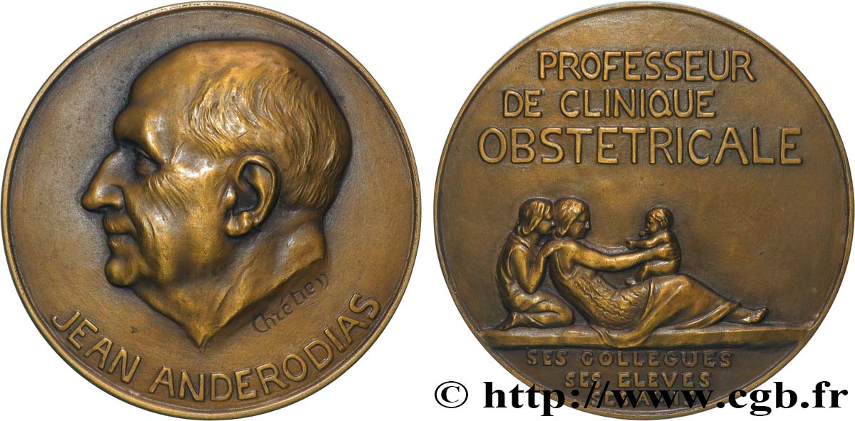 MÉDECINE - SOCIÉTÉS MÉDICALES - MÉDECINS/CHIRURGIENS - ASSISTANCE PUBLIQUE Médaille, Jean-Baptiste Anderodias TTB+