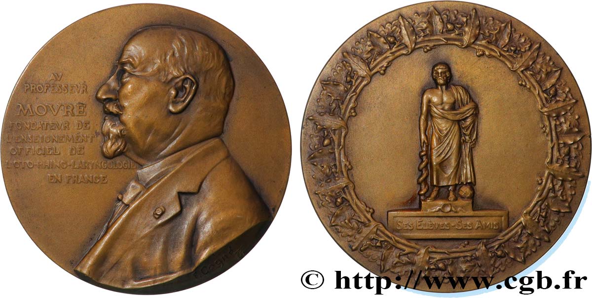 MÉDECINE - SOCIÉTÉS MÉDICALES Médaille, Professeur Moure EBC