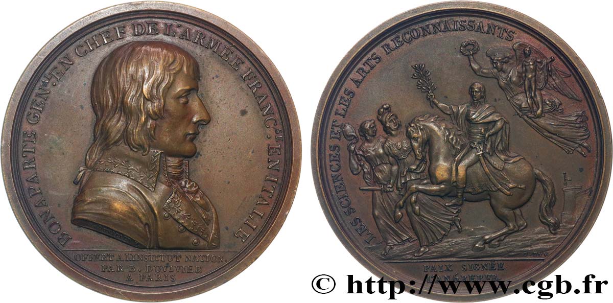 DIRECTOIRE Médaille, Traité de Campo-Formio, refrappe SUP/TTB+