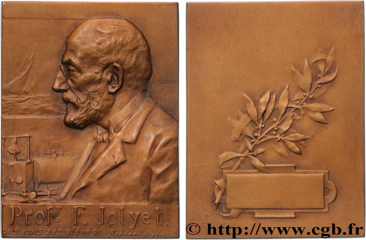 III REPUBLIC Plaquette, Professeur F. JOLYET AU