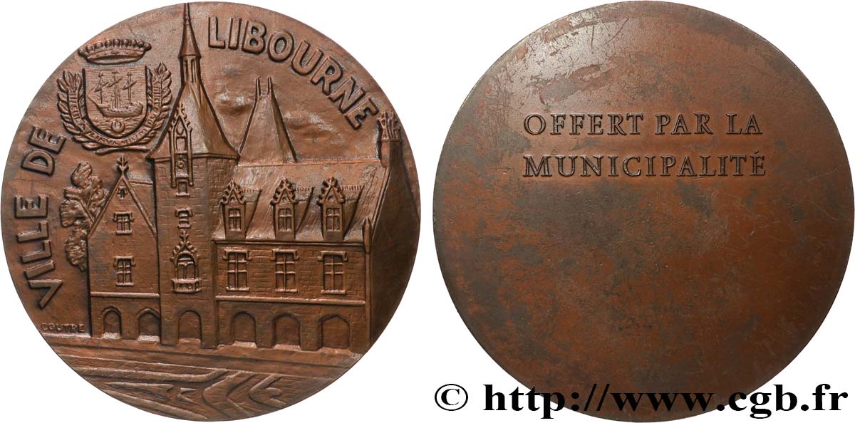 CINQUIÈME RÉPUBLIQUE Médaille, Ville de Libourne TTB