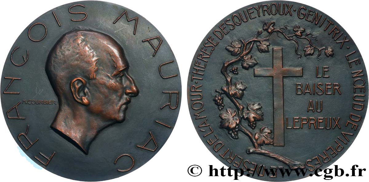 LITERATURE : WRITERS - POETS Médaille, François Mauriac MBC+