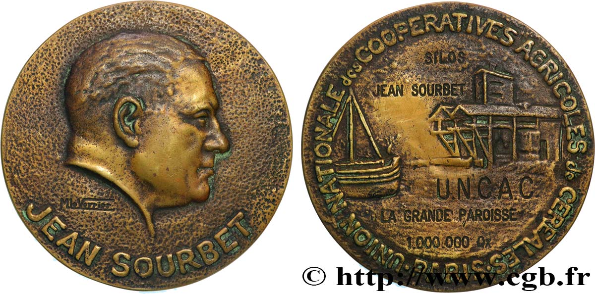 QUATRIÈME RÉPUBLIQUE Médaille, Jean SOURBET TTB+