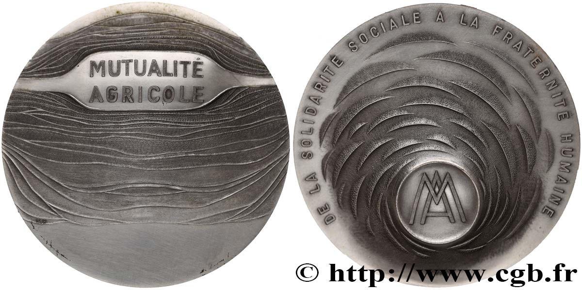QUINTA REPUBLICA FRANCESA Médaille, Mutualité agricole EBC