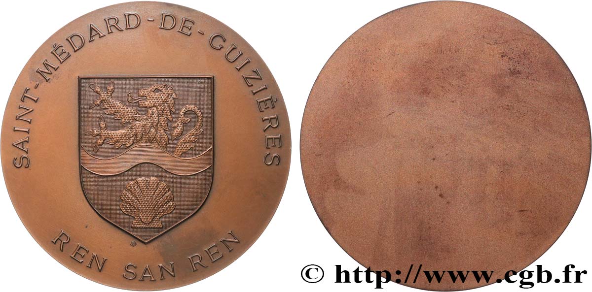 FUNFTE FRANZOSISCHE REPUBLIK Médaille, Ville de Saint-Médard-de-Guizières fVZ