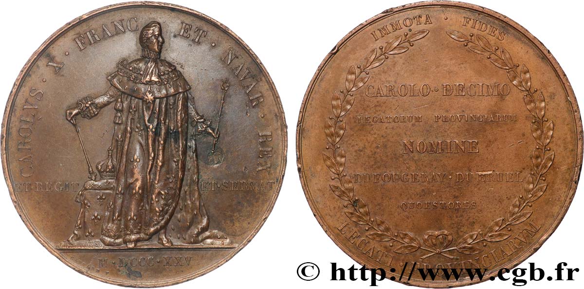 KARL X Médaille, Sacre de Charles X SS