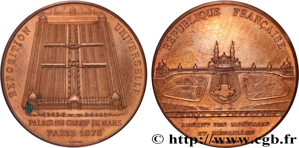 TERCERA REPUBLICA FRANCESA Médaille, Palais du Champ de Mars / Trocadéro MBC+