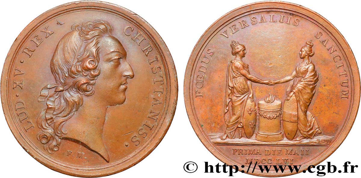 LOUIS XV THE BELOVED Médaille, Alliance avec l’Autriche AU