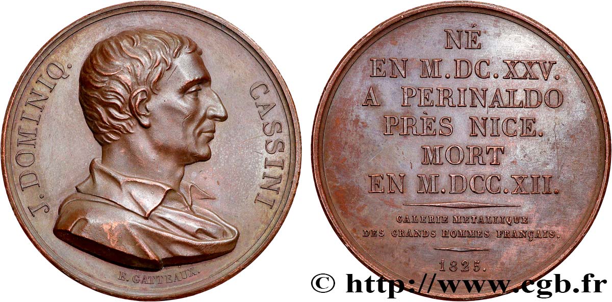 GALERIE MÉTALLIQUE DES GRANDS HOMMES FRANÇAIS Médaille, Jean-Dominique Cassini AU