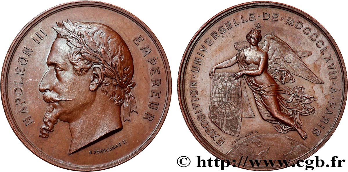 SECOND EMPIRE Médaille, Exposition universelle AU