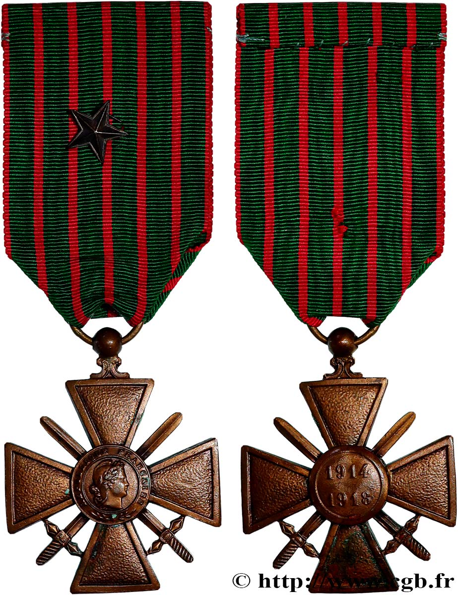 DRITTE FRANZOSISCHE REPUBLIK Croix de guerre, 1914-1918 fVZ