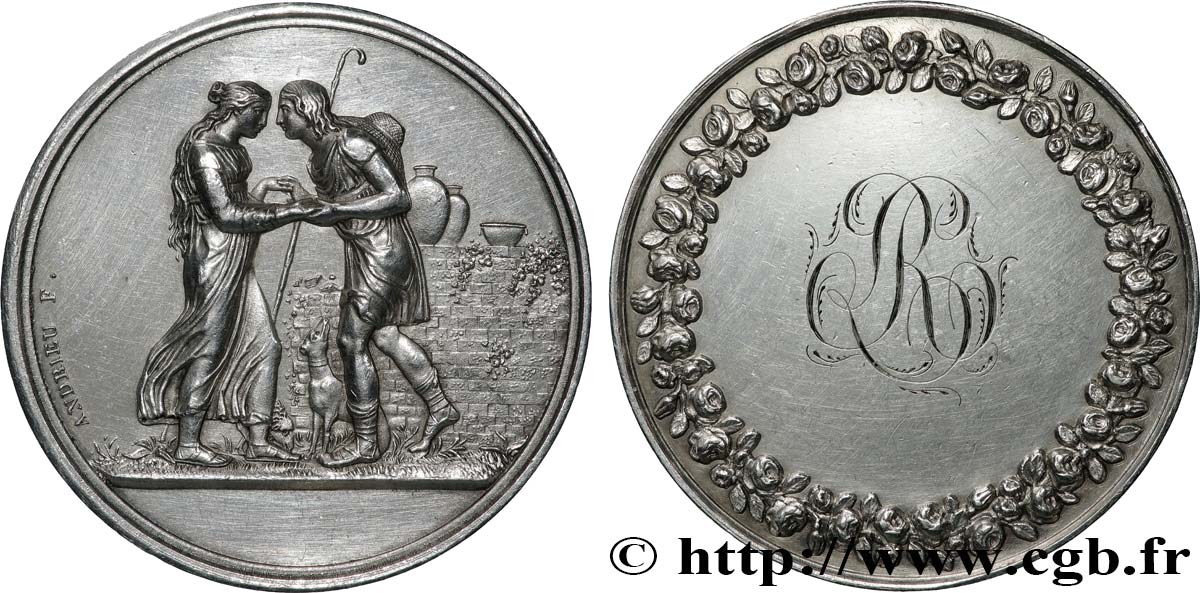 LOVE AND MARRIAGE Médaille de mariage, Jacob et Rachel, Stéphanie Napoléon et le Prince Louis de Bade AU