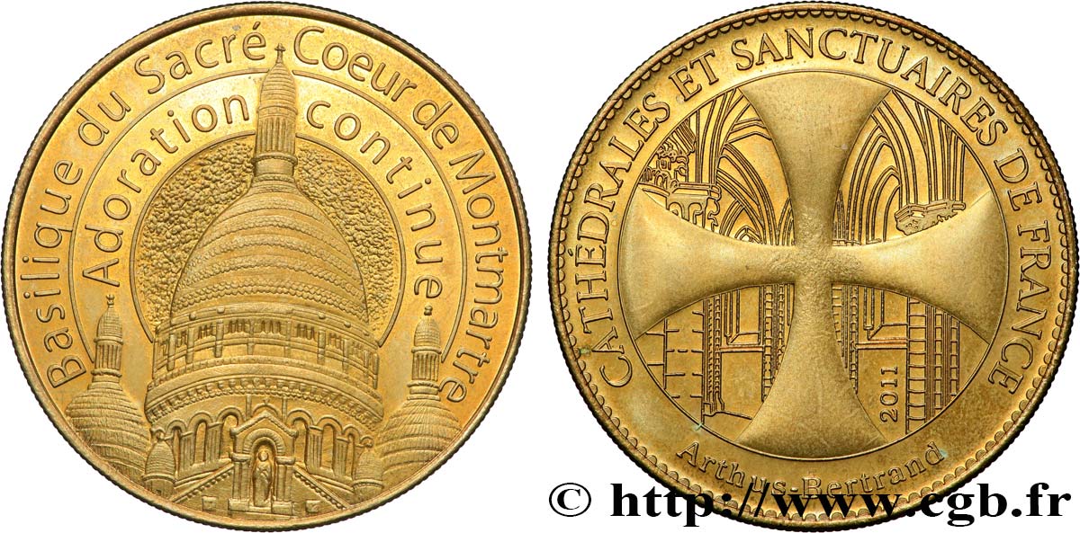 MÉDAILLES TOURISTIQUES Médaille touristique, Basilique du Sacré Coeur, Montmartre SUP