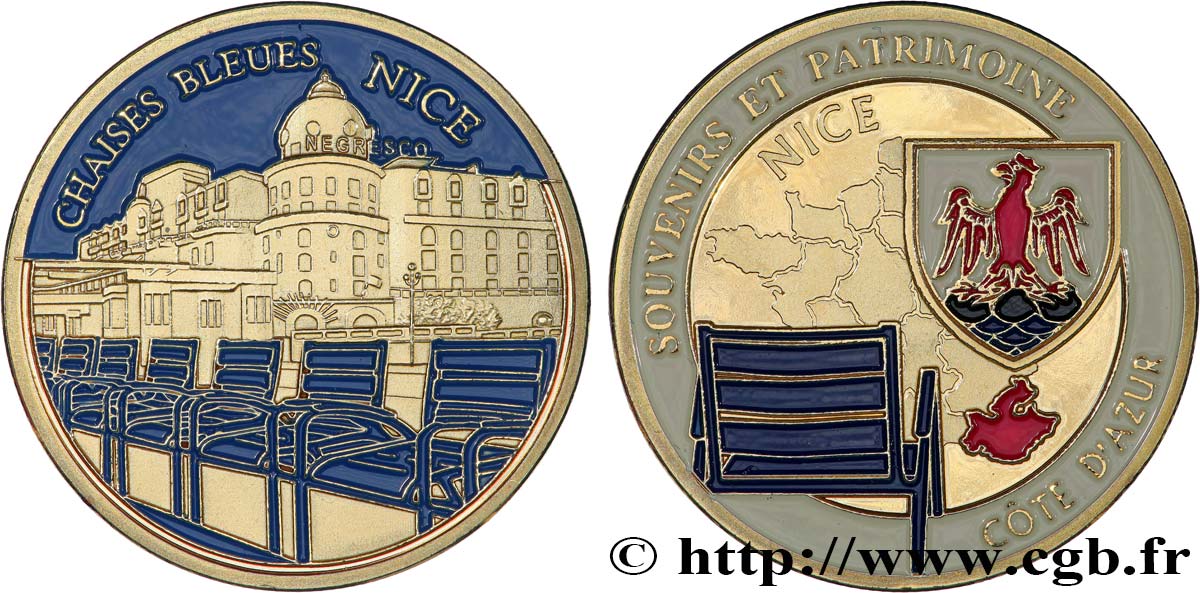 MÉDAILLES TOURISTIQUES Médaille touristique, Chaises bleues de Nice SUP