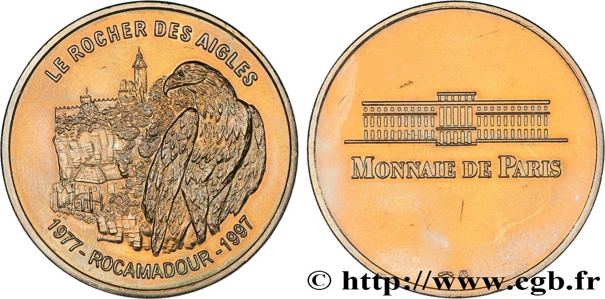 MÉDAILLES TOURISTIQUES Médaille touristique, Le rocher des Aigles, Rocamadour TTB+