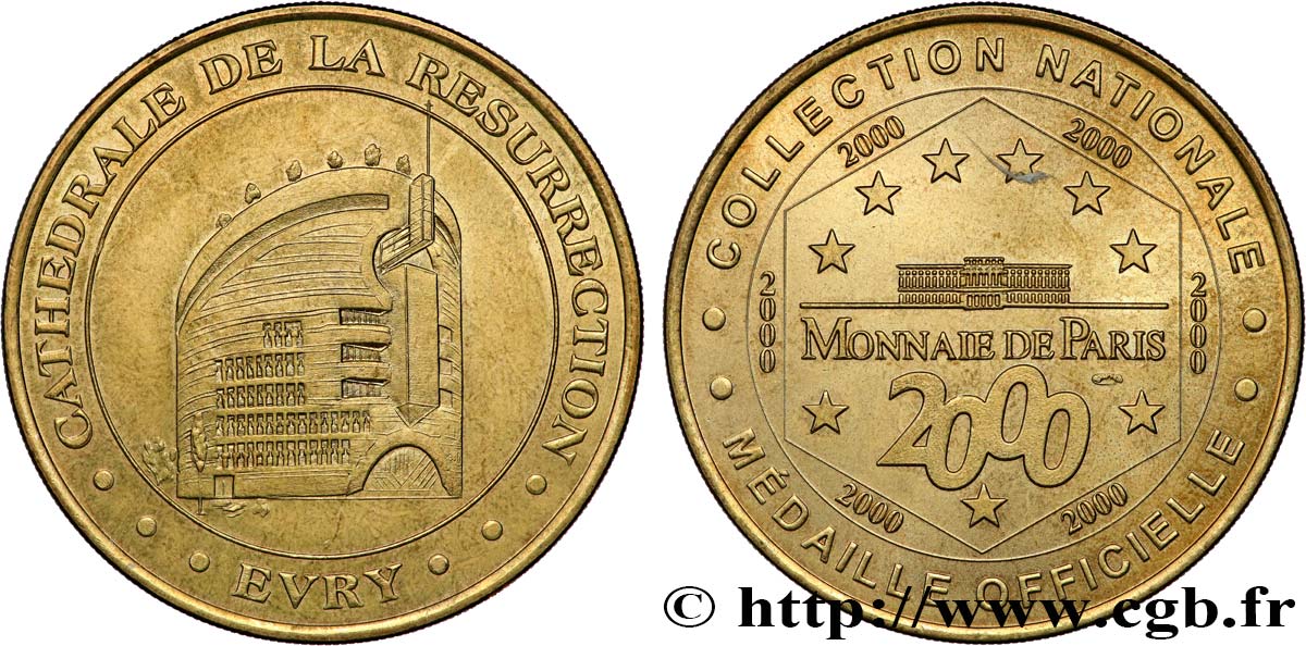 MÉDAILLES TOURISTIQUES Médaille touristique, Cathédrale de la Résurrection, Evry TTB+