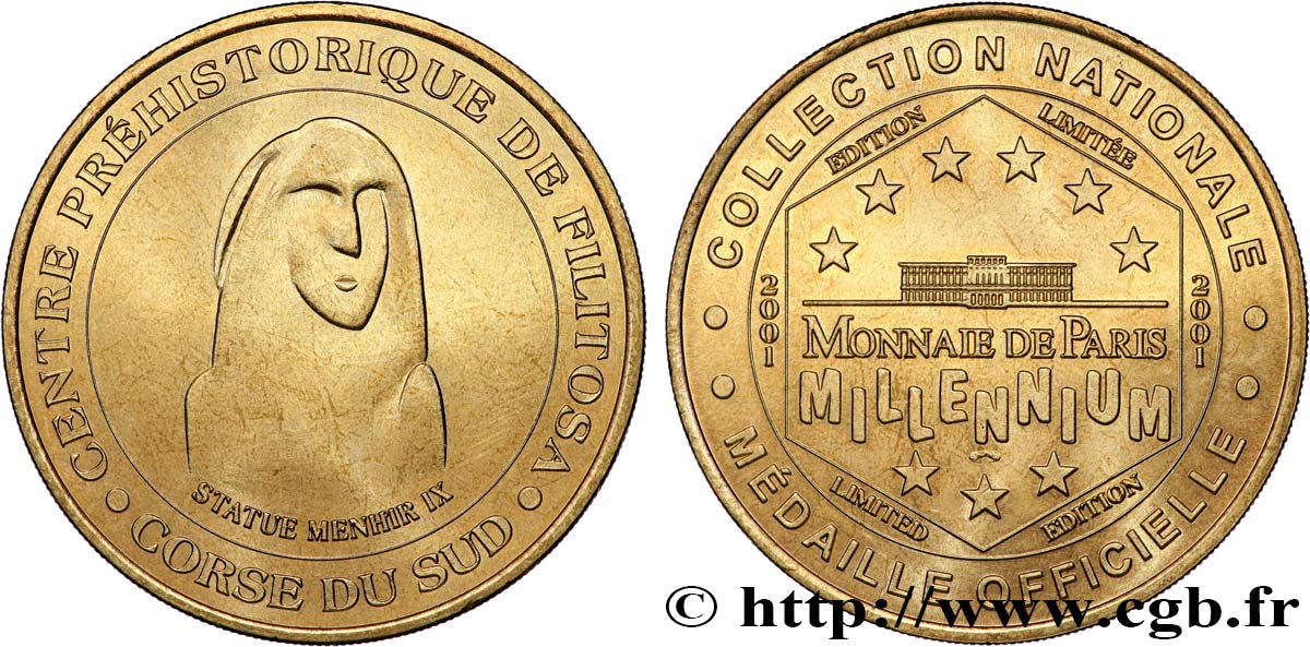 MÉDAILLES TOURISTIQUES Médaille touristique, Centre Préhistorique de Filitosa, Corse TTB+