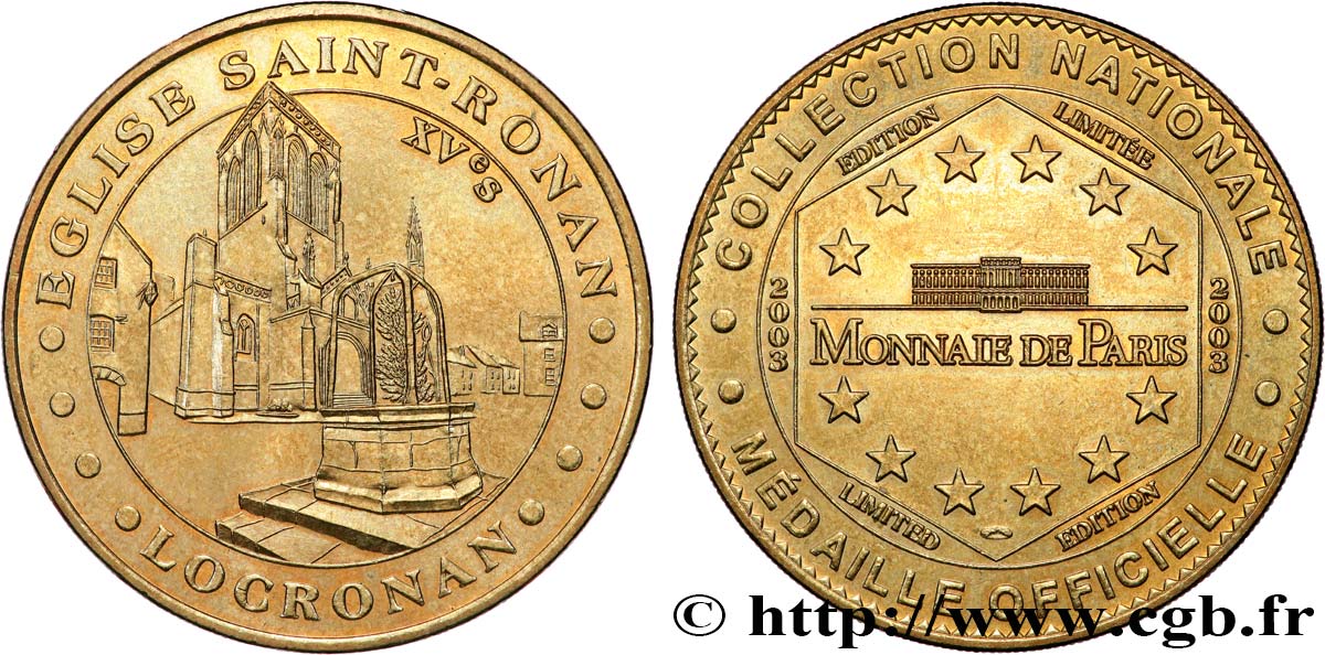 MÉDAILLES TOURISTIQUES Médaille touristique, Église Saint-Renan, Locronan SUP