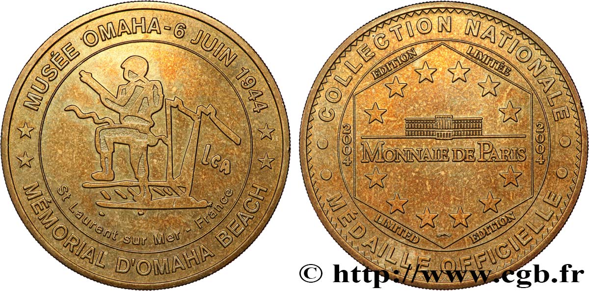 TOURISTIC MEDALS Médaille touristique, Mémorial d’Omaha Beach AU