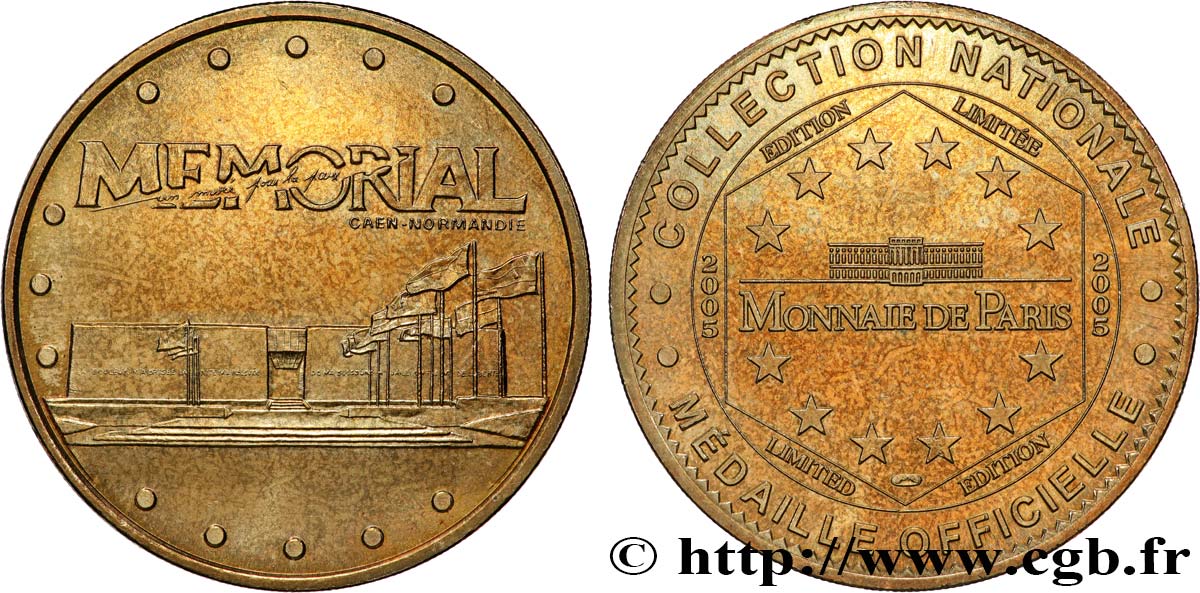 TOURISTIC MEDALS Médaille touristique, Mémorial Caen-Normandie EBC