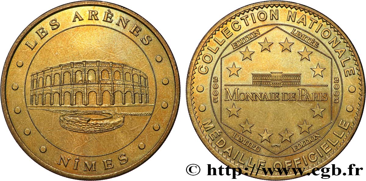 MÉDAILLES TOURISTIQUES Médaille touristique, Les arènes de Nîmes SUP