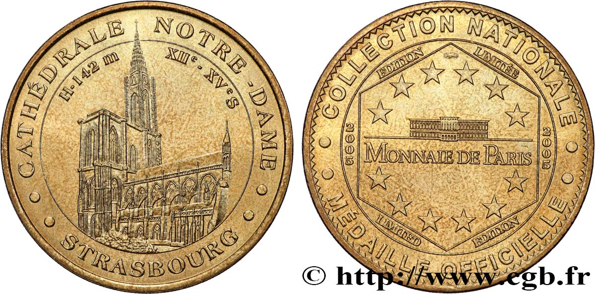 TOURISTIC MEDALS Médaille touristique, Cathédrale Notre-Dame, Strasbourg EBC