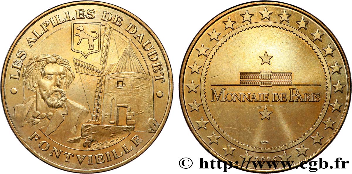 MÉDAILLES TOURISTIQUES Médaille touristique, Les Alpilles de Daudet, Fontvieille SUP