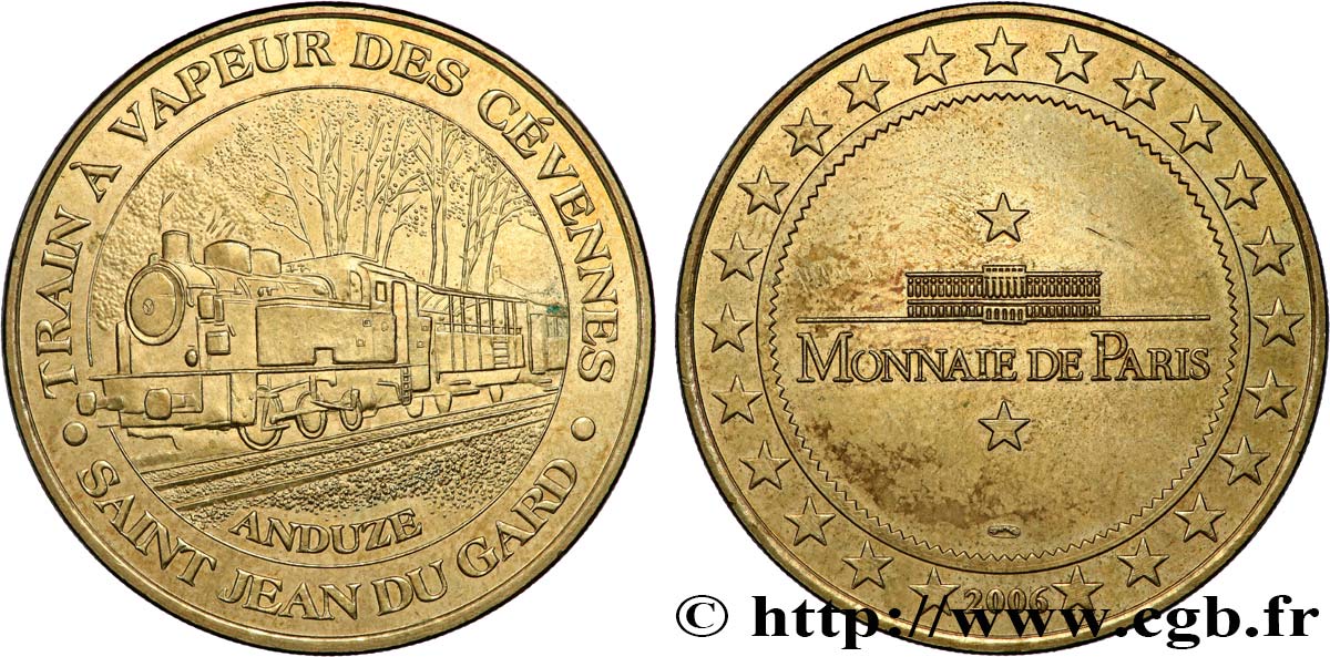 MÉDAILLES TOURISTIQUES Médaille touristique, Train à vapeur des Cévennes, Saint-Jean du Gard SUP