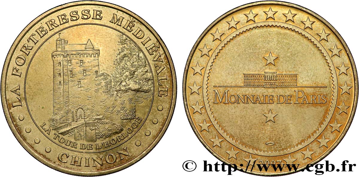 MÉDAILLES TOURISTIQUES Médaille touristique, Forteresse médiévale, Chinon TTB+