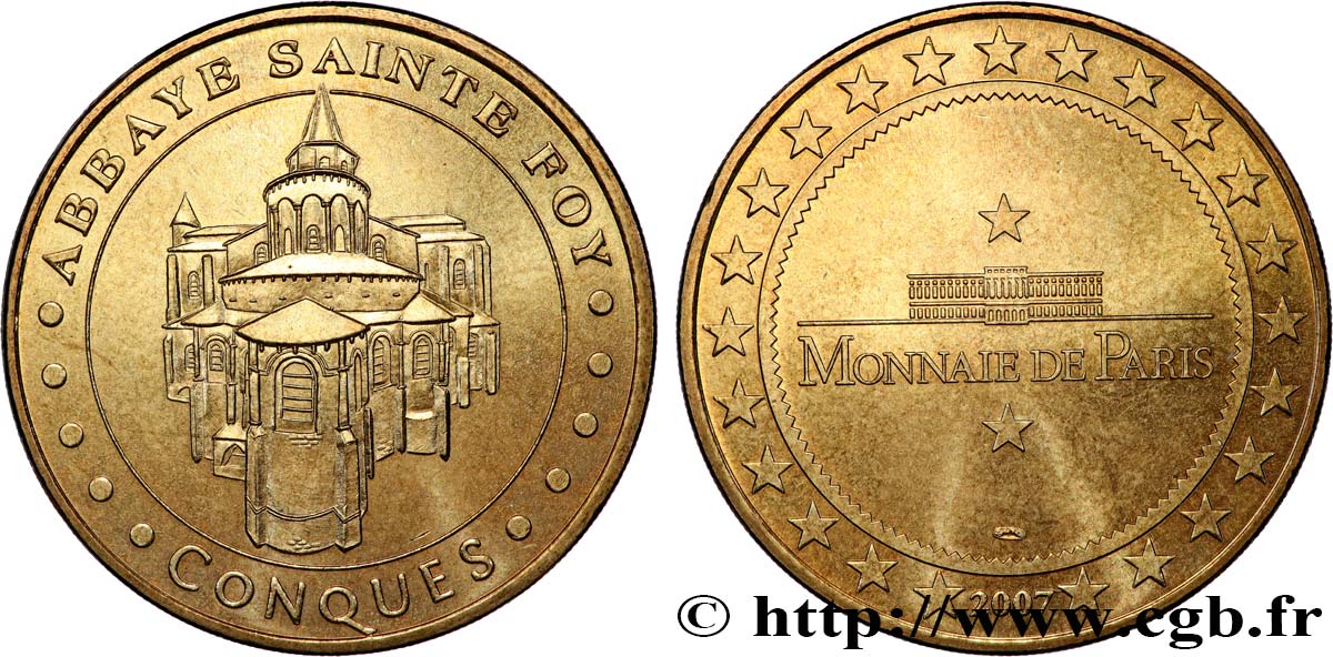 MÉDAILLES TOURISTIQUES Médaille touristique, Abbaye Sainte-Foy, Conques SUP