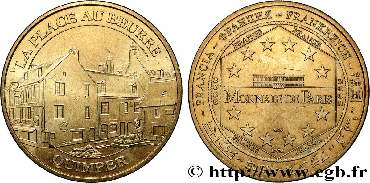 MÉDAILLES TOURISTIQUES Médaille touristique, La place au beurre, Quimper SUP