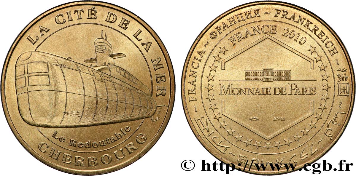 MÉDAILLES TOURISTIQUES Médaille touristique, La cité de la mer, Cherbourg SUP