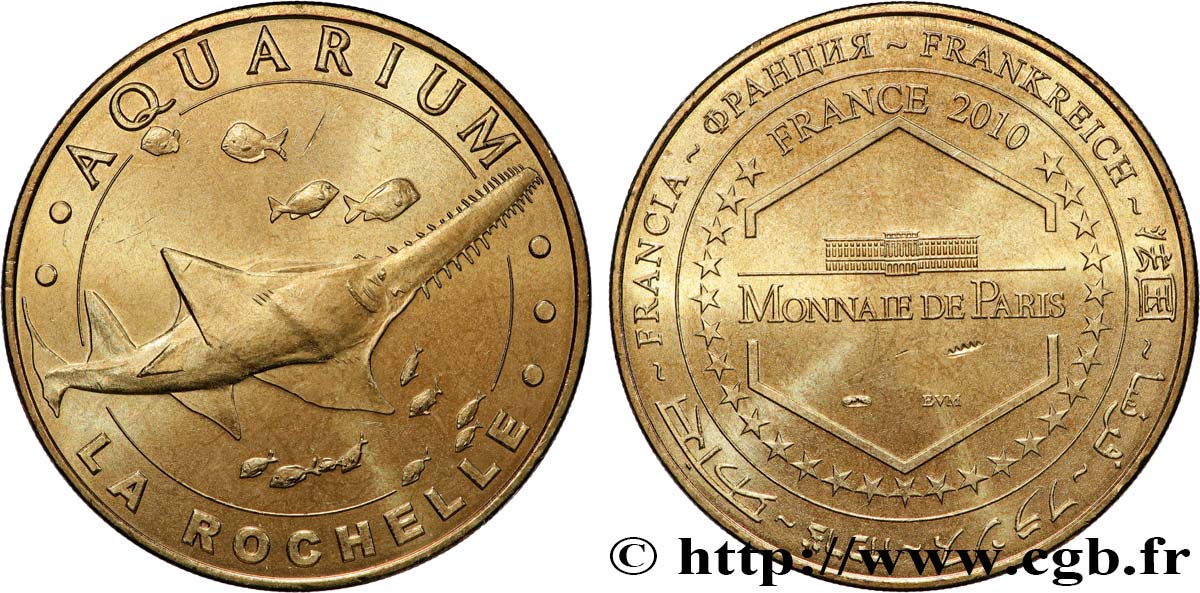 MÉDAILLES TOURISTIQUES Médaille touristique, Aquarium de La Rochelle SUP