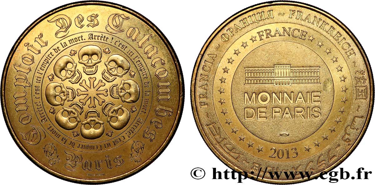 MÉDAILLES TOURISTIQUES Médaille touristique, Comptoir des catacombes, Paris TTB+